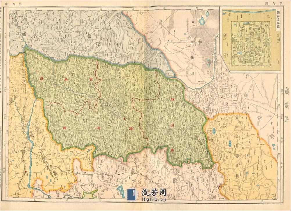 中国新舆图.陈镐基编.民国六年（1917）上海商务印书馆出版 - 第12页预览图