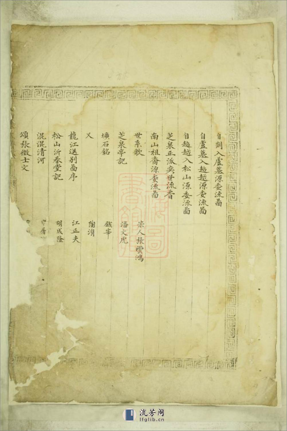 嵩山张氏谱牒：一卷：[暨阳] - 第2页预览图