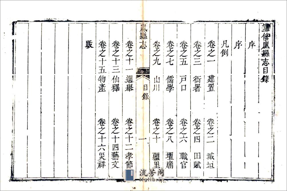 重修岚县志（雍正） - 第13页预览图