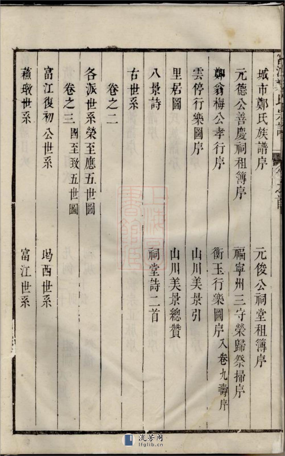 富江郑氏宗谱：十卷，首一卷：[遂安] - 第11页预览图