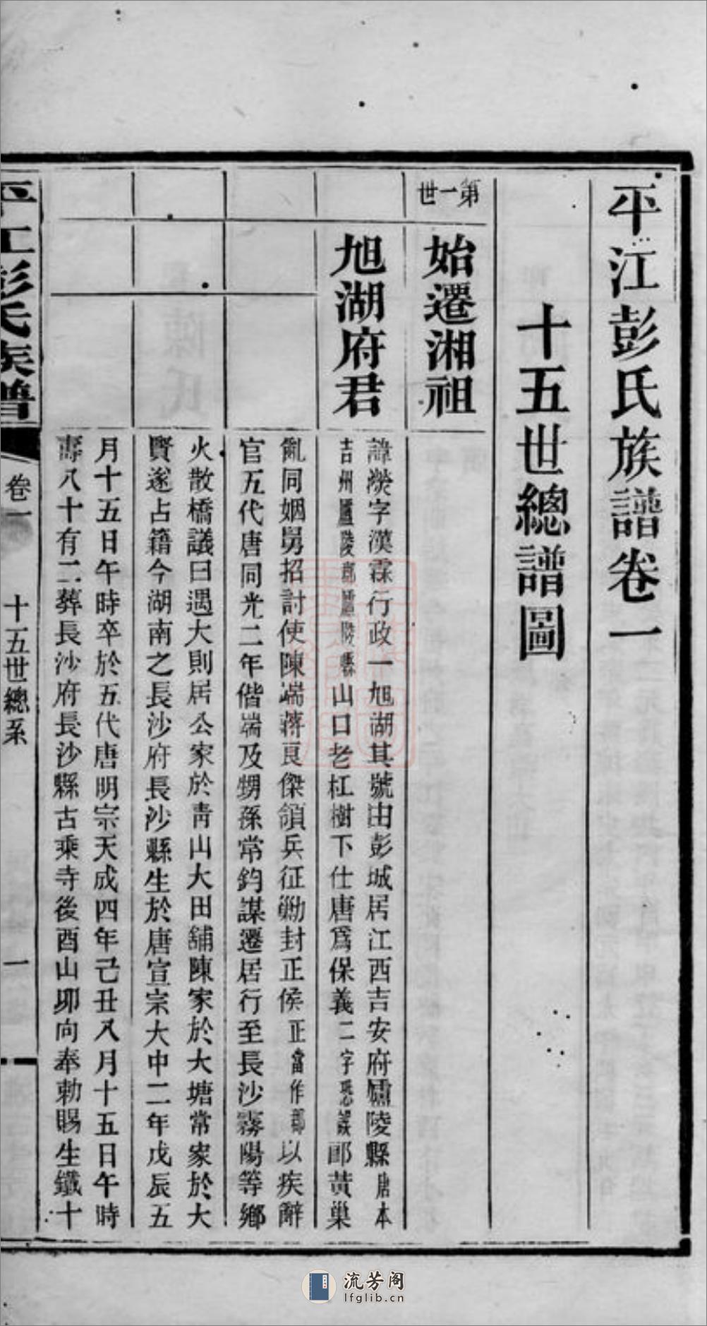 平江彭氏宗谱：[湖南平江] - 第9页预览图