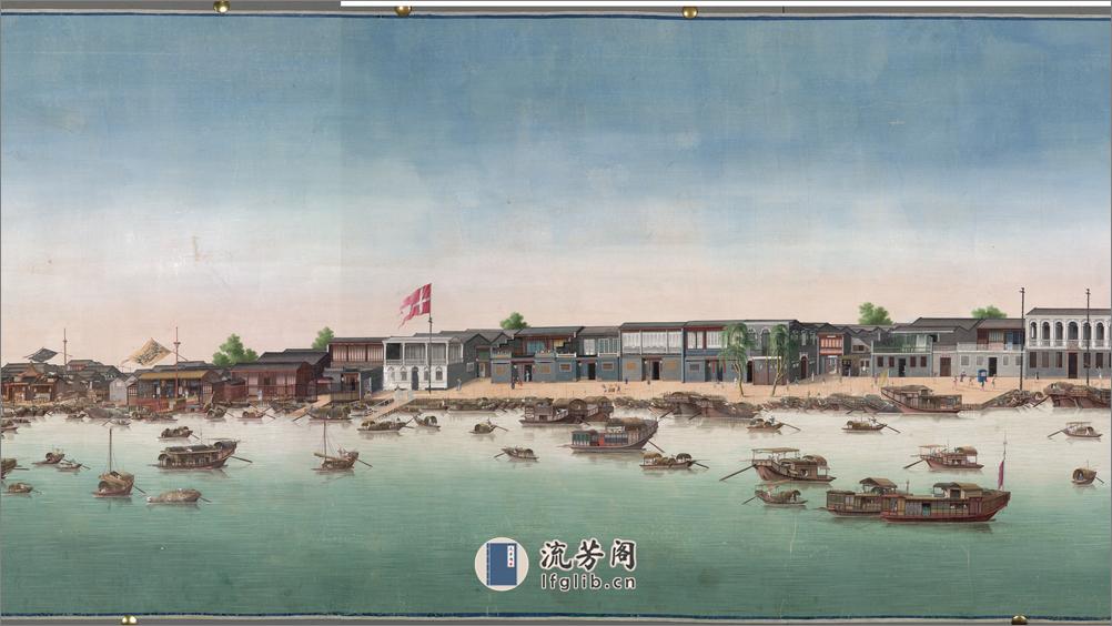 广州城珠江滩景图.47056X4512像素.大英图书馆藏.清乾隆时期彩绘绢本 - 第5页预览图