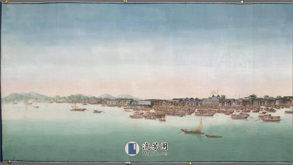 广州城珠江滩景图.47056X4512像素.大英图书馆藏.清乾隆时期彩绘绢本 - 第7页预览图