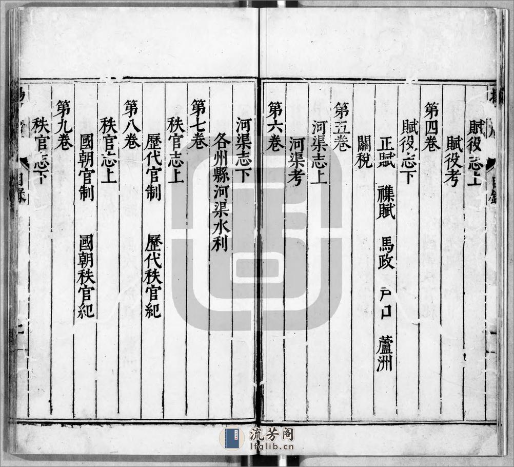 扬州府志.二十七卷.明.杨洵修.徐銮纂.明万历时期刊本.书号12526.灰度胶片 - 第10页预览图