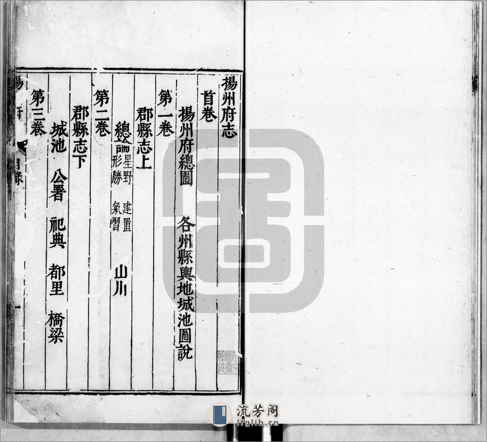 扬州府志.二十七卷.明.杨洵修.徐銮纂.明万历时期刊本.书号12526.灰度胶片 - 第9页预览图