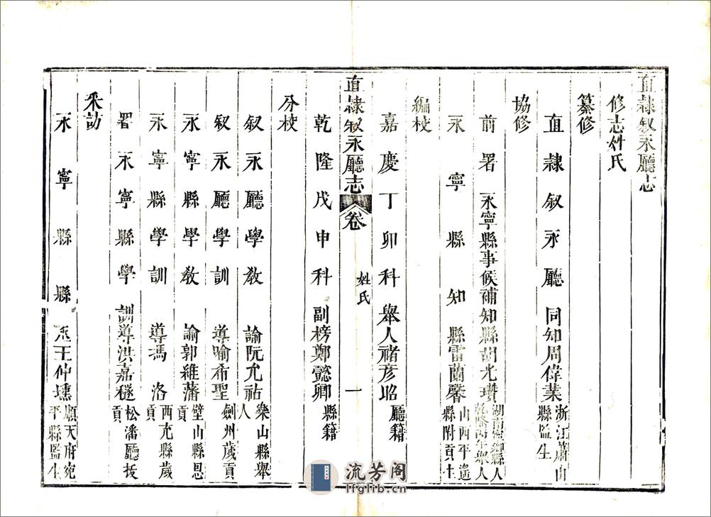 直隶叙永厅志（嘉庆） - 第20页预览图