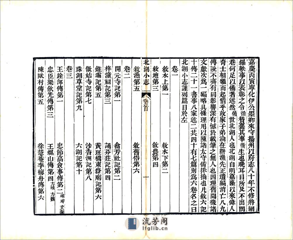 北湖小志（嘉庆） - 第4页预览图