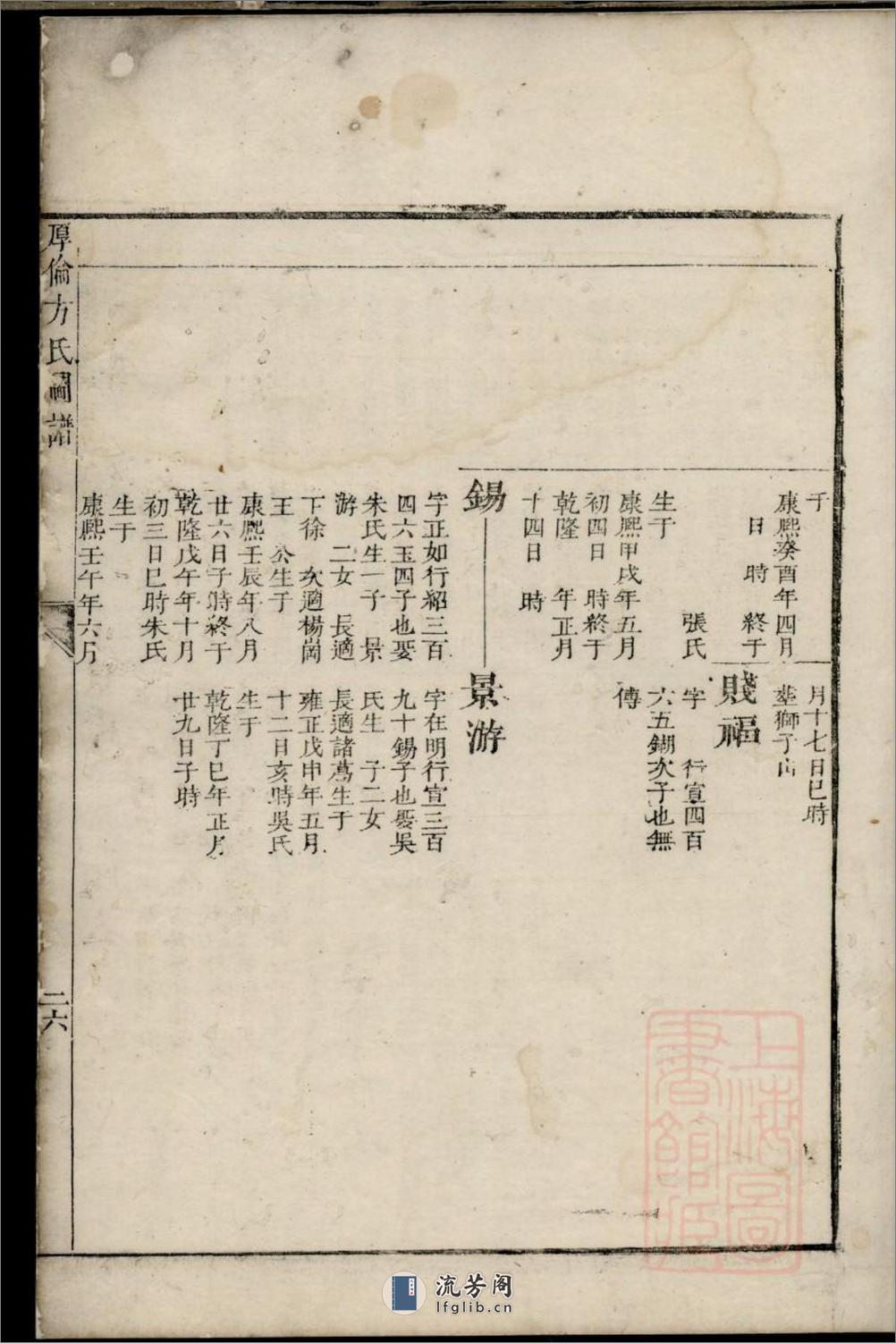 厚伦方氏图谱：共3卷 - 第5页预览图