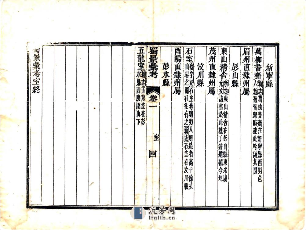 蜀景汇考（光绪） - 第12页预览图