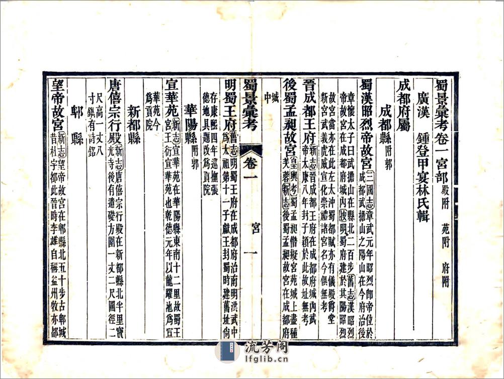 蜀景汇考（光绪） - 第5页预览图