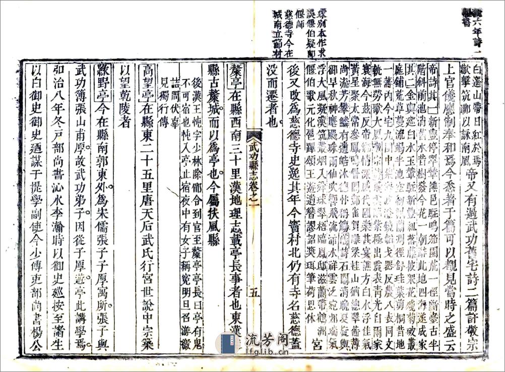 武功县志（正德乾隆刻本） - 第5页预览图