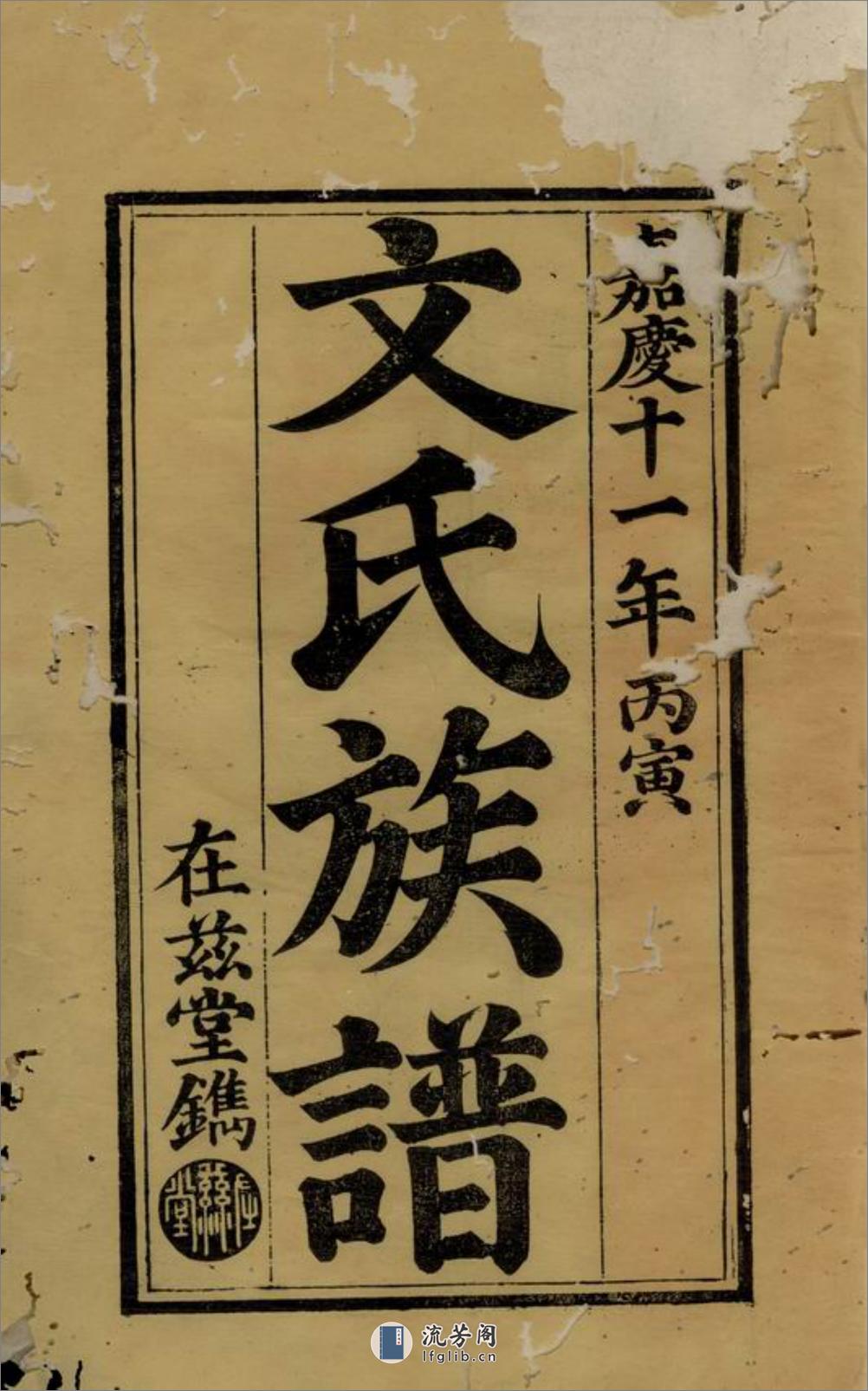 萍西陂头文氏族谱：不分卷：[萍乡] - 第2页预览图