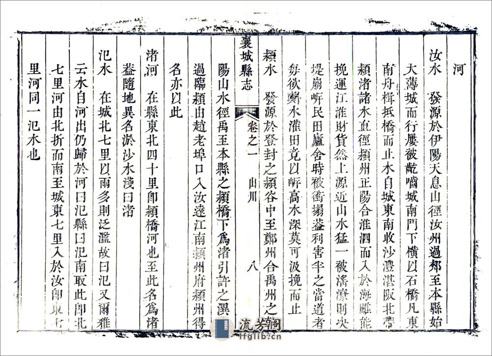 襄城县志（乾隆） - 第8页预览图