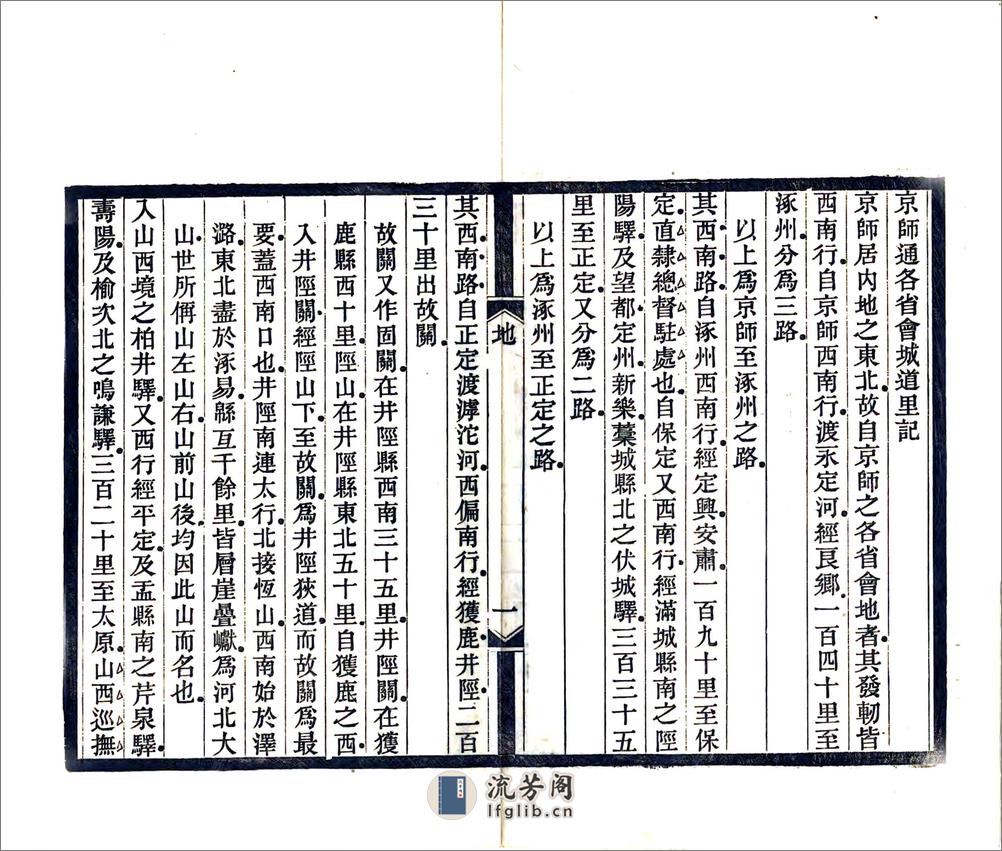 京师通各省会城道里记（光绪） - 第3页预览图