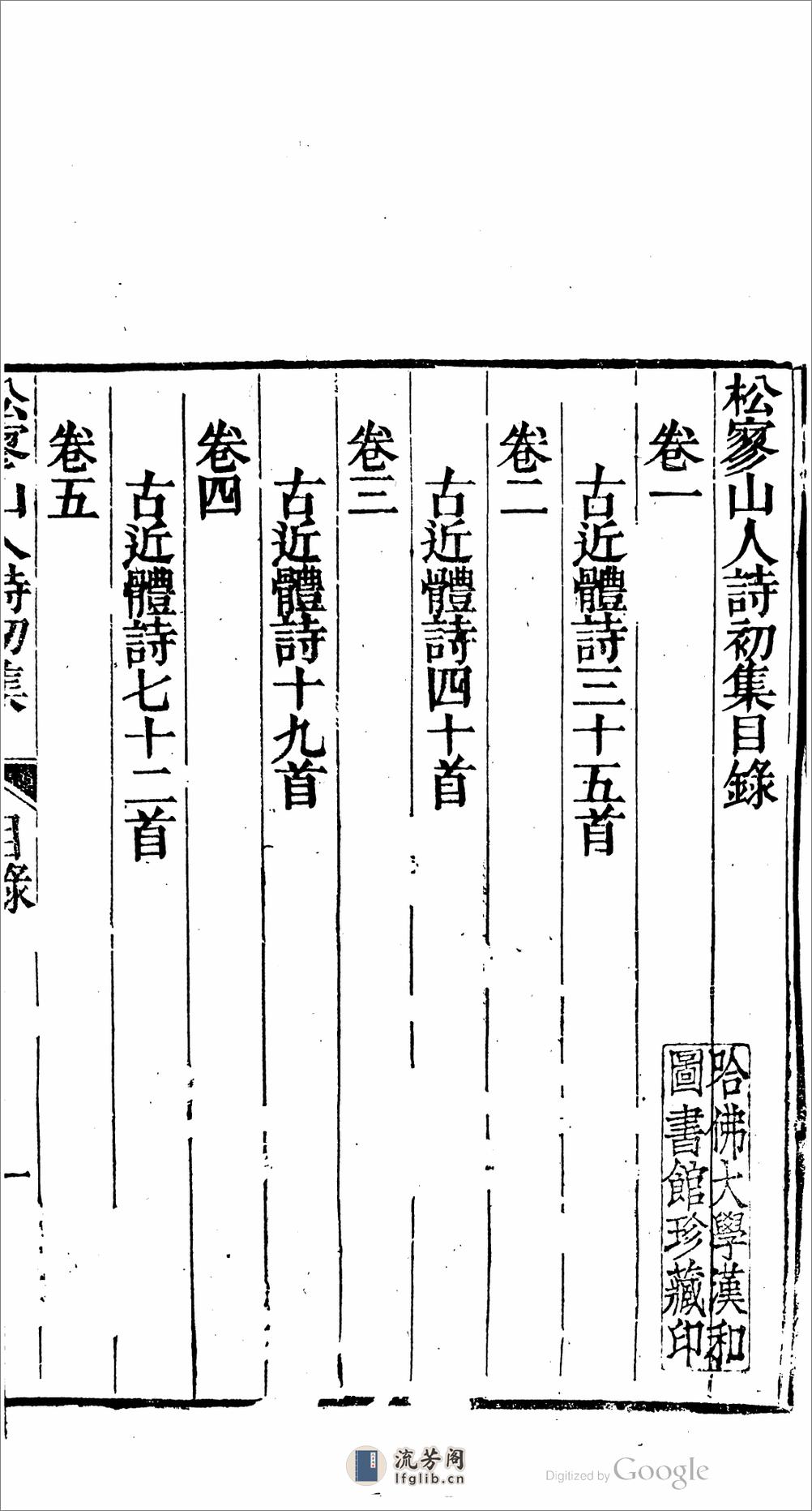 松寥山人詩初集 - 第11页预览图