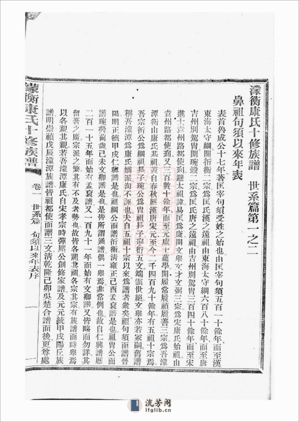 衡康氏十修族谱：[衡山] - 第20页预览图