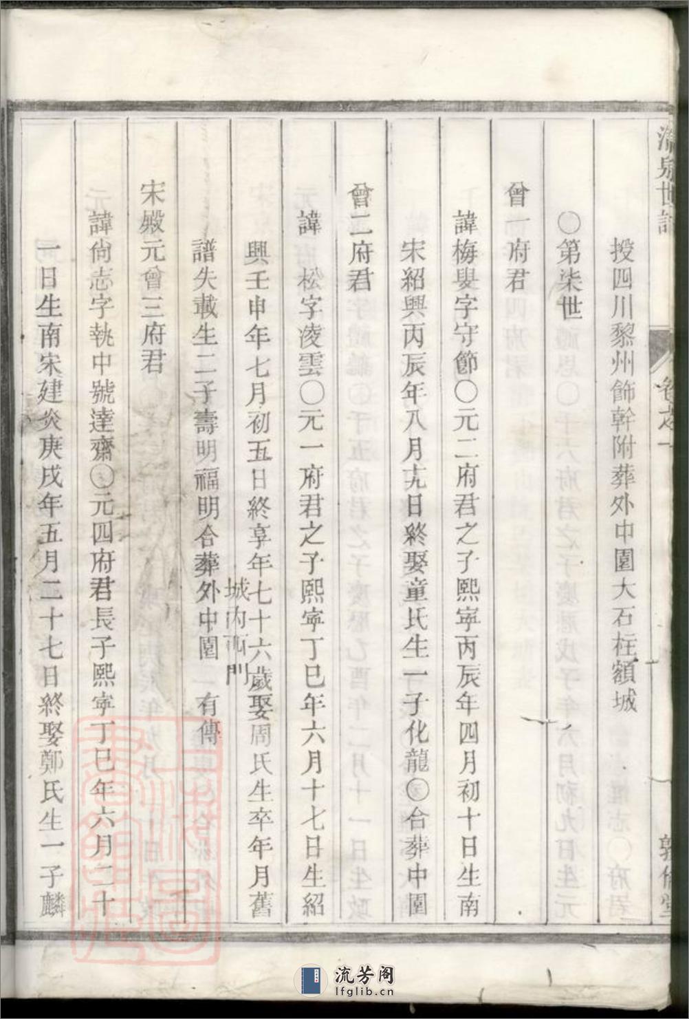 清泉翁氏世谱：二十一卷，首一卷，备考一卷，裕後一卷：[寿昌] - 第10页预览图
