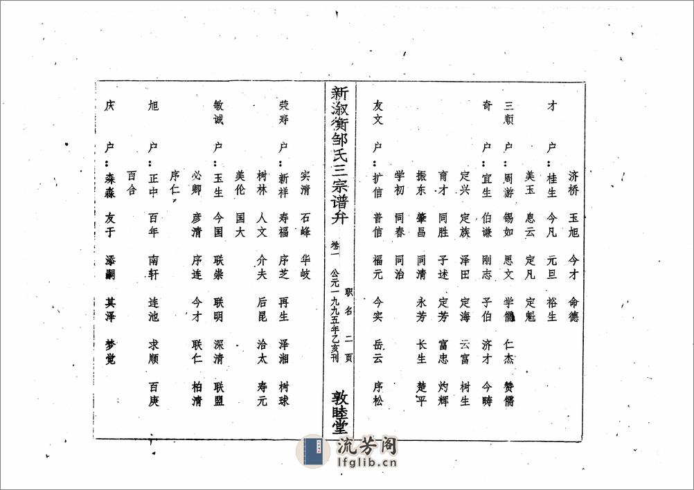 新淑衡鄒氏三宗五修譜弁：共6卷 - 第10页预览图