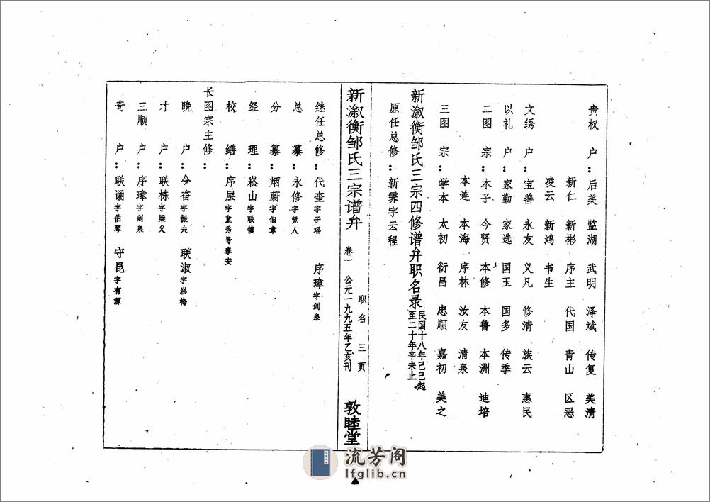 新淑衡鄒氏三宗五修譜弁：共6卷 - 第11页预览图