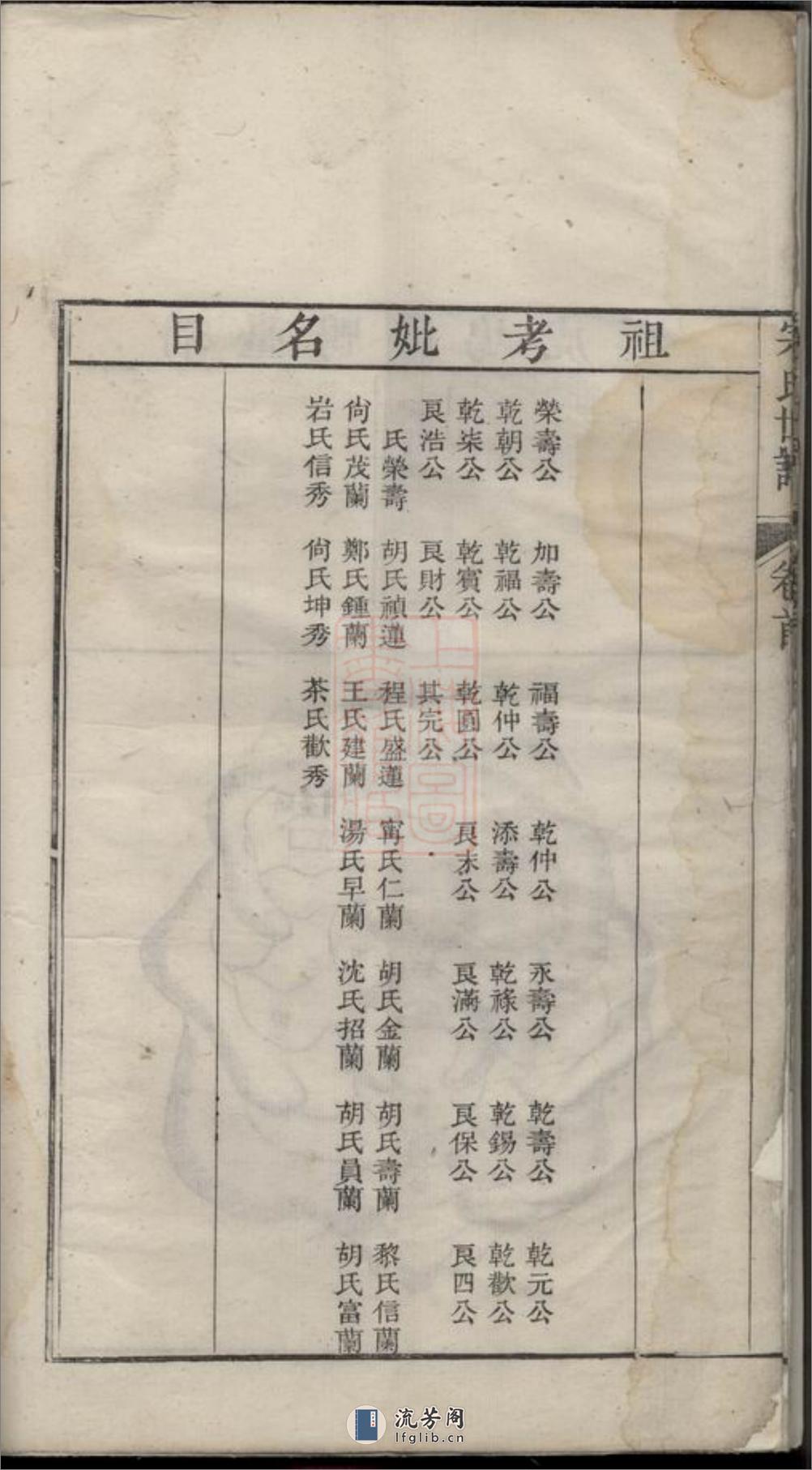 宗氏世谱：四卷，首一卷：[旌德] - 第12页预览图
