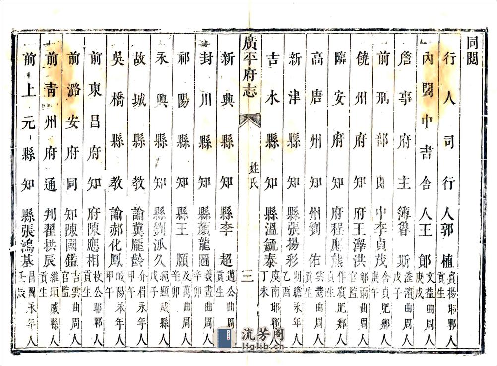 广平府志（康熙缺10卷） - 第11页预览图