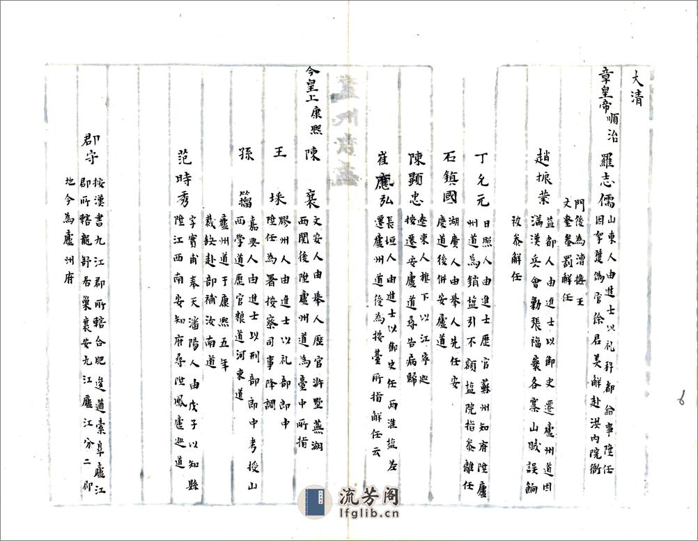 庐州府志（康熙） - 第7页预览图