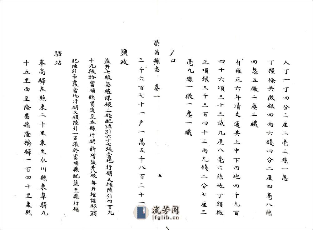 荣昌县志（乾隆） - 第18页预览图