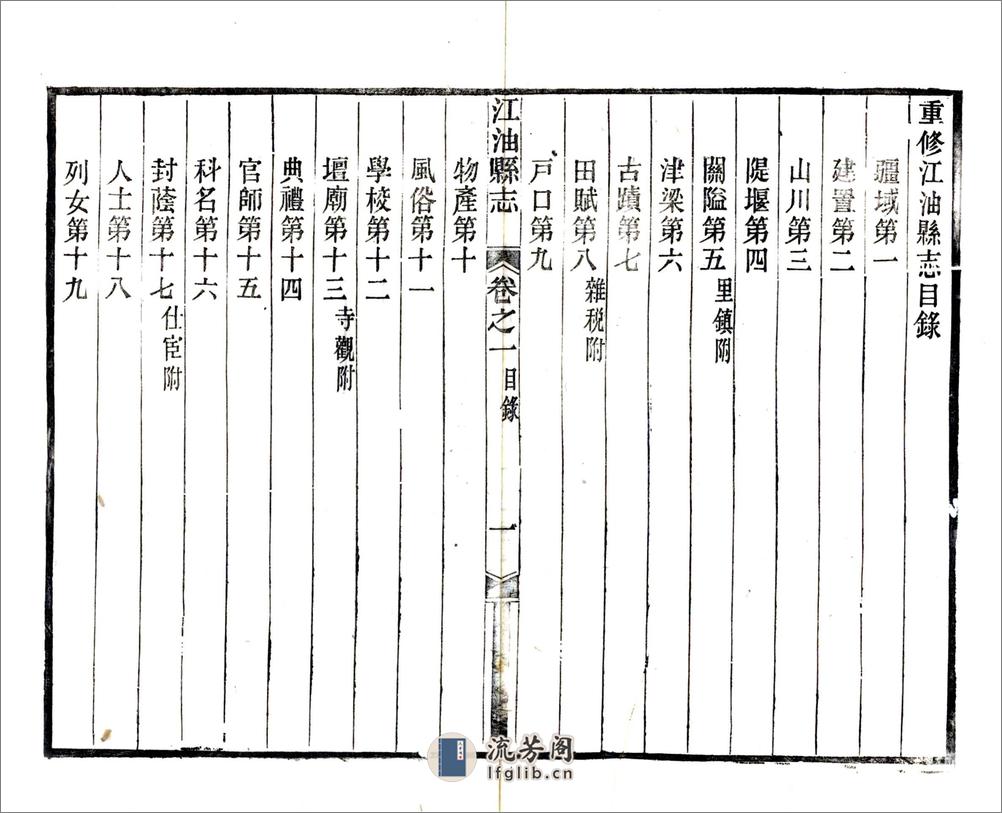 江油县志（光绪） - 第17页预览图