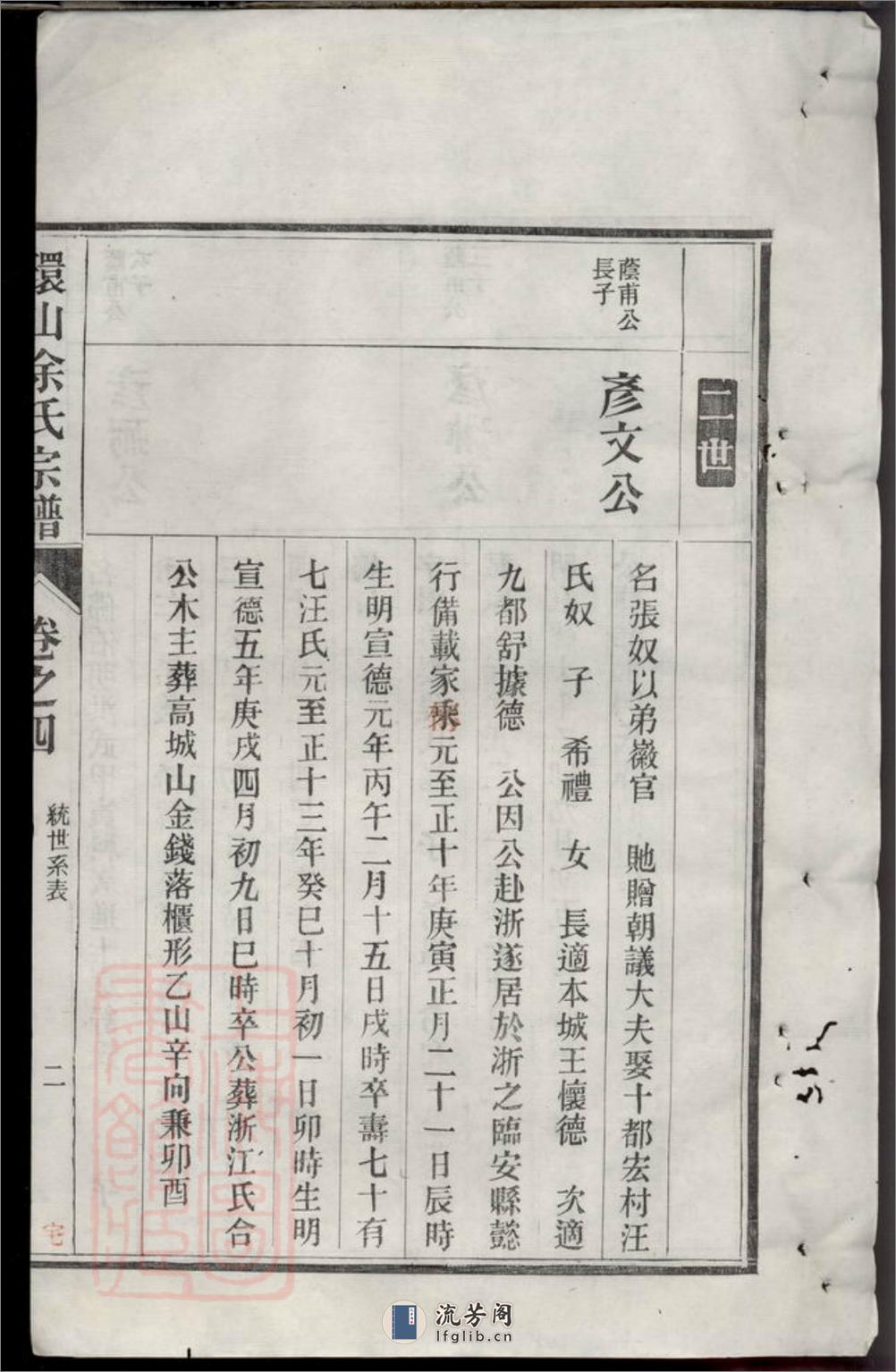 古黟环山余氏宗谱 - 第7页预览图