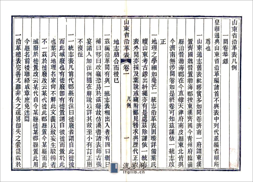 山东省沿革表（光绪） - 第3页预览图