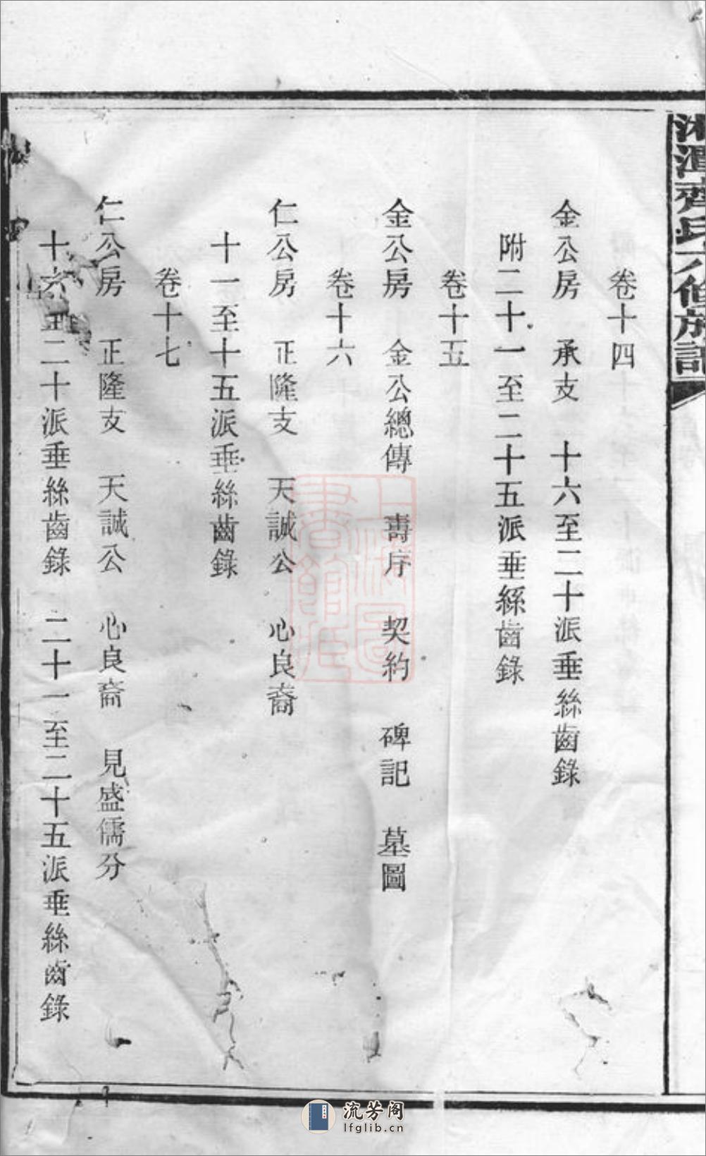湘潭齐氏六修族谱：三十三卷，首四卷 - 第14页预览图