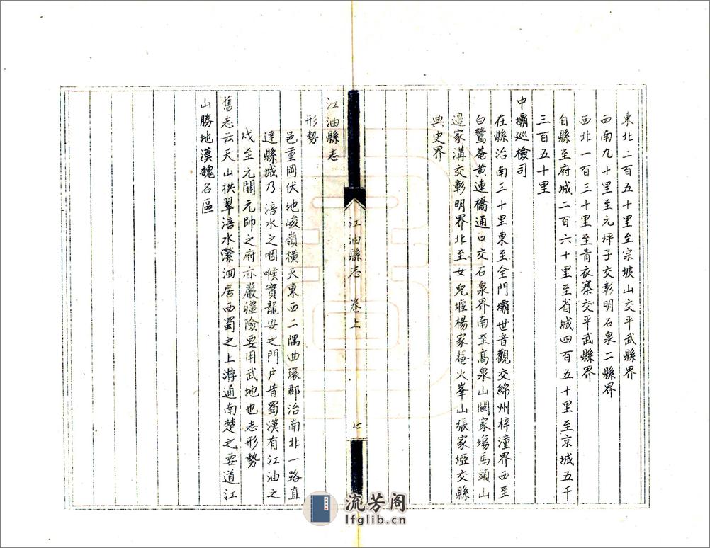 江油县志（雍正油印乾隆本） - 第9页预览图