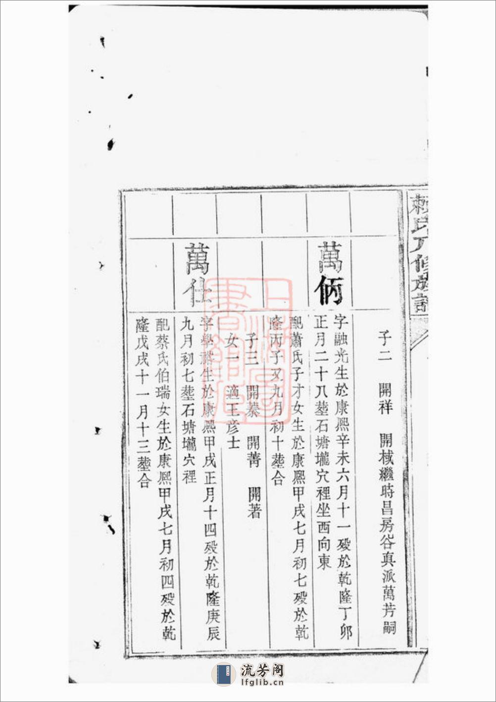 赖氏八修族谱：不分卷：[江西] - 第11页预览图
