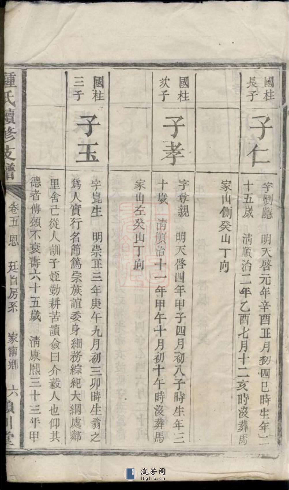 沩宁钟氏支谱：[宁乡] - 第13页预览图