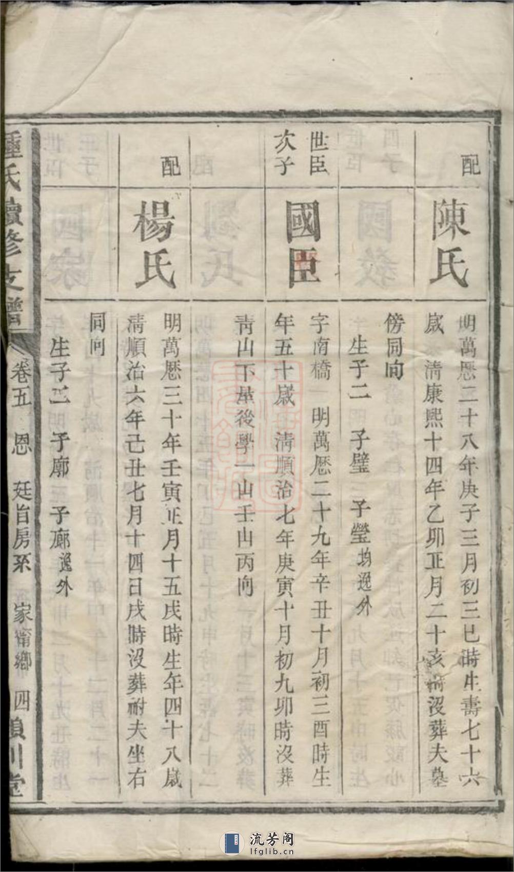 沩宁钟氏支谱：[宁乡] - 第9页预览图