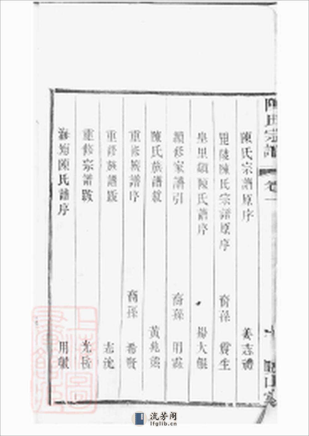 毗陵陈氏续修宗谱：三十二卷 - 第14页预览图