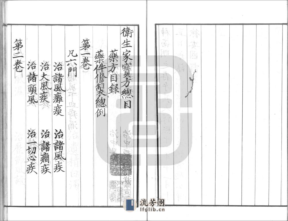 ＿衛生家寶方 藥件修製總例 湯方六卷 一卷 二卷 - 第5页预览图