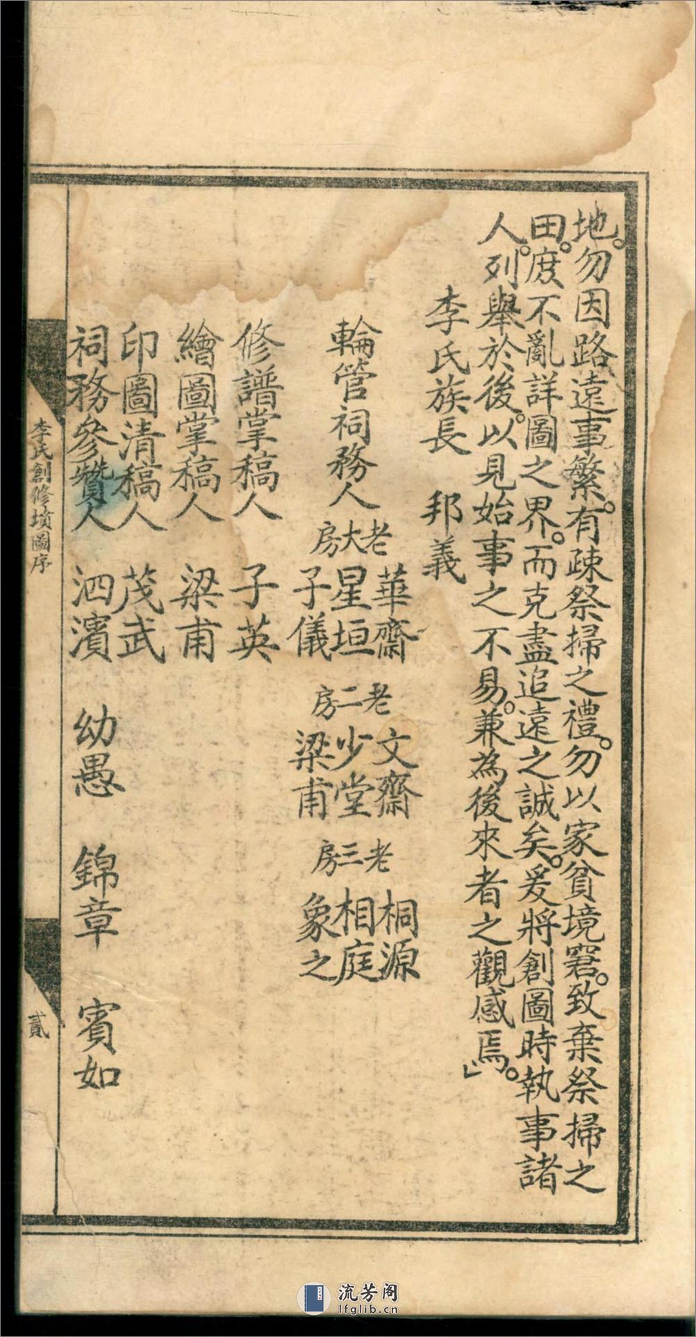 李氏宗谱後附对勘坟图_001 - 第8页预览图