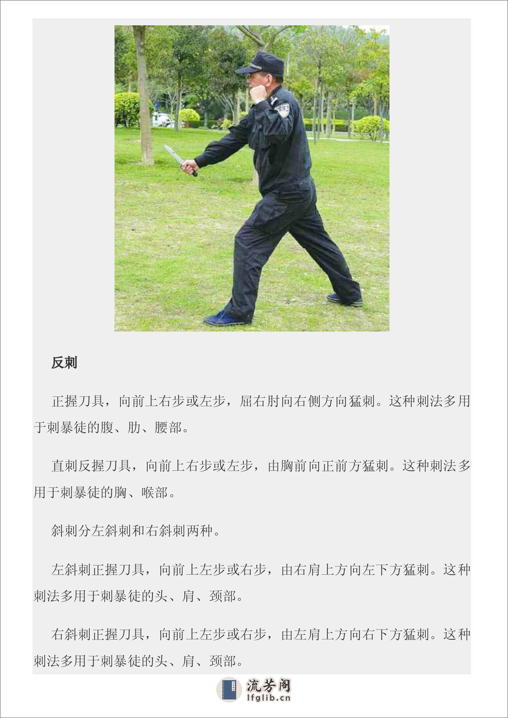 中国警察第一刀防卫术图文教程 - 第5页预览图