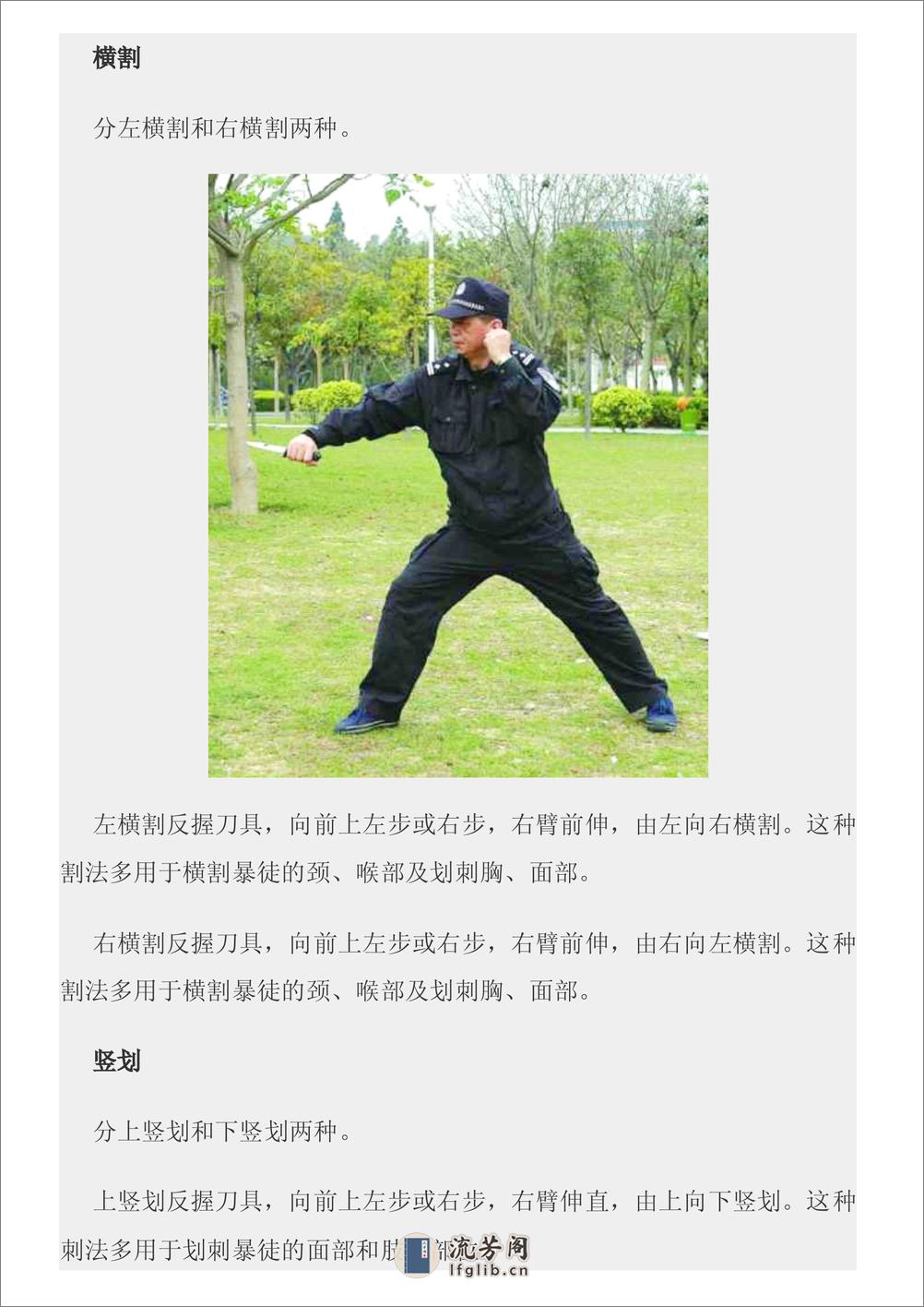中国警察第一刀防卫术图文教程 - 第6页预览图