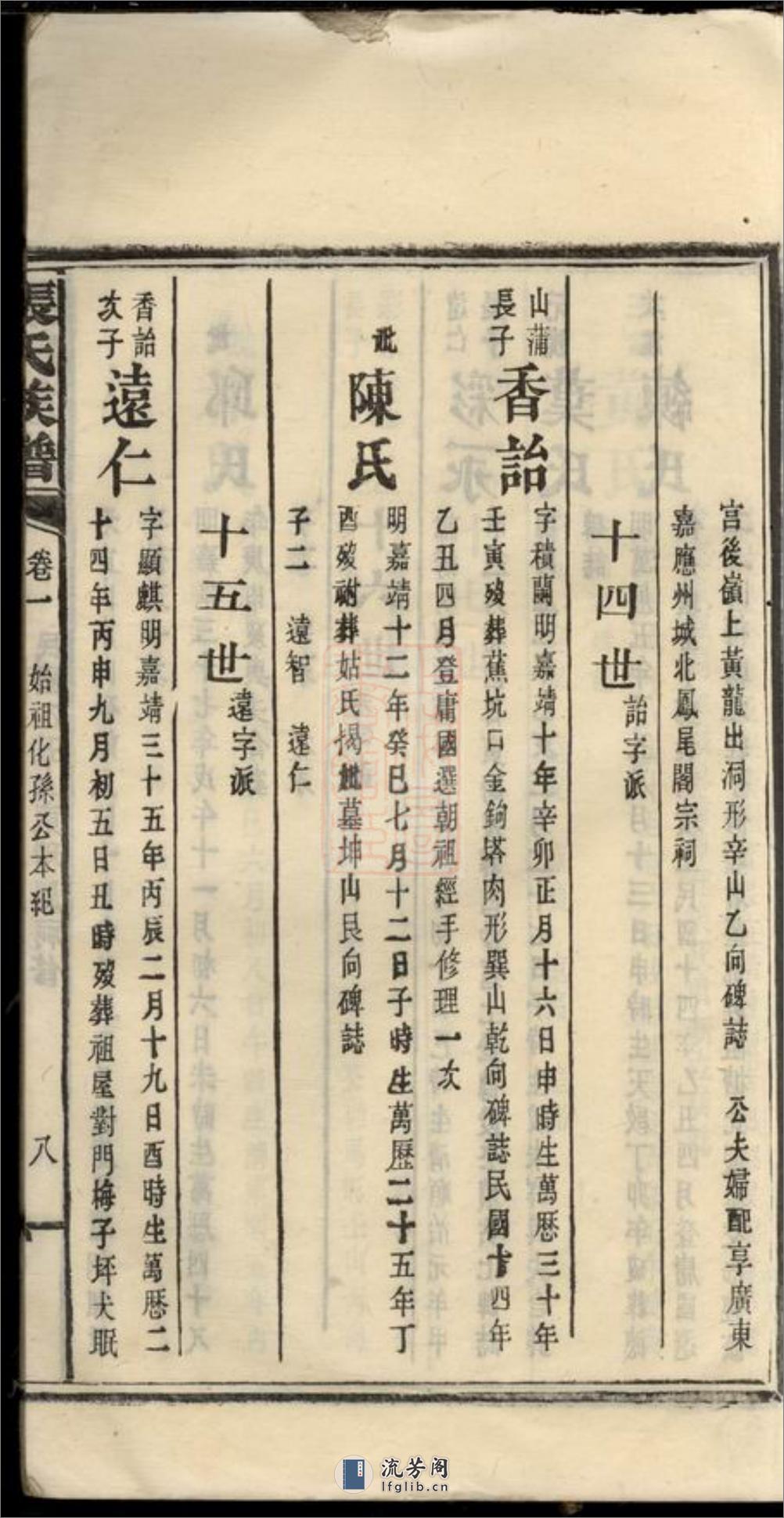 良源张氏族谱：[湖南浏阳] - 第17页预览图
