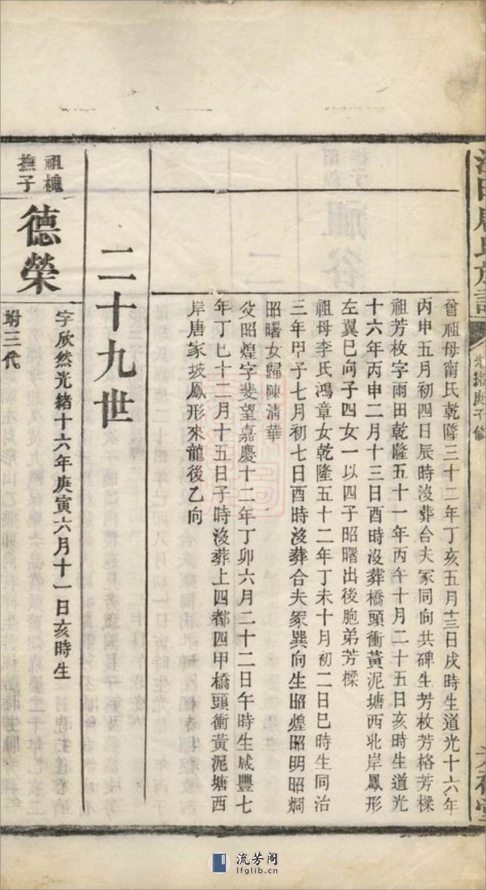 湘潭淦田唐氏族谱：不分卷 - 第14页预览图