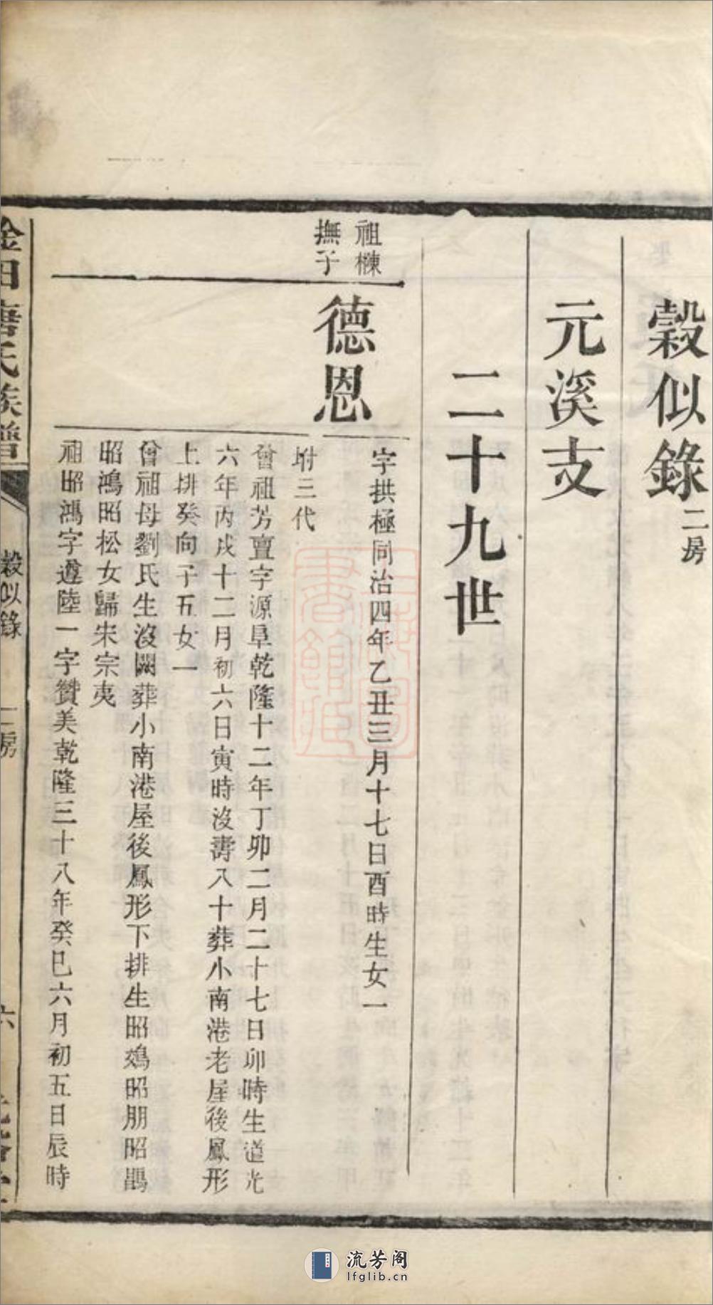 湘潭淦田唐氏族谱：不分卷 - 第17页预览图