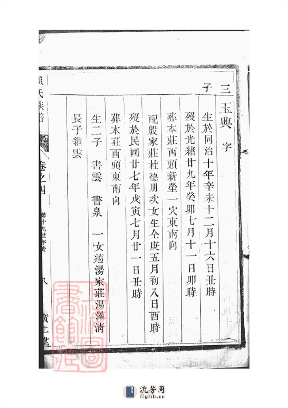 维扬邗东谈氏重修族谱：[扬州] - 第17页预览图