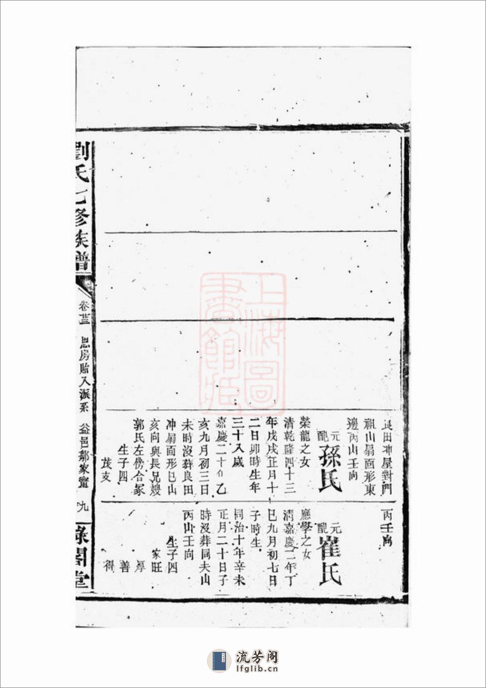 刘氏七修族谱：[湖南] - 第19页预览图