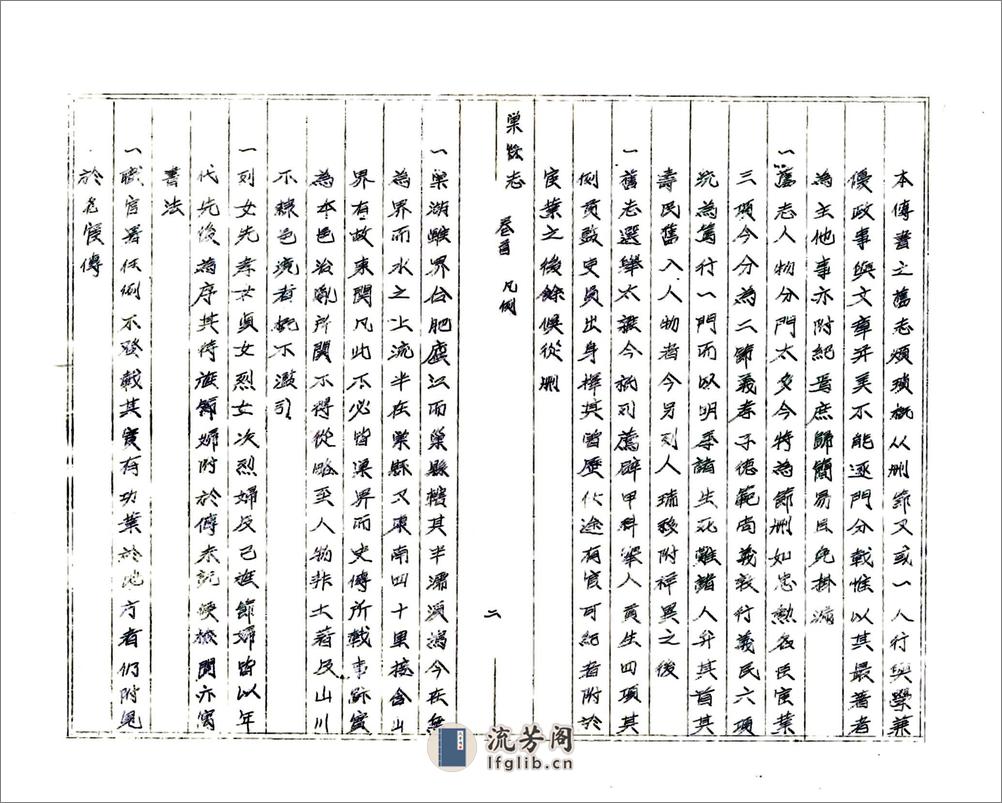 巢县志（道光油印本） - 第8页预览图