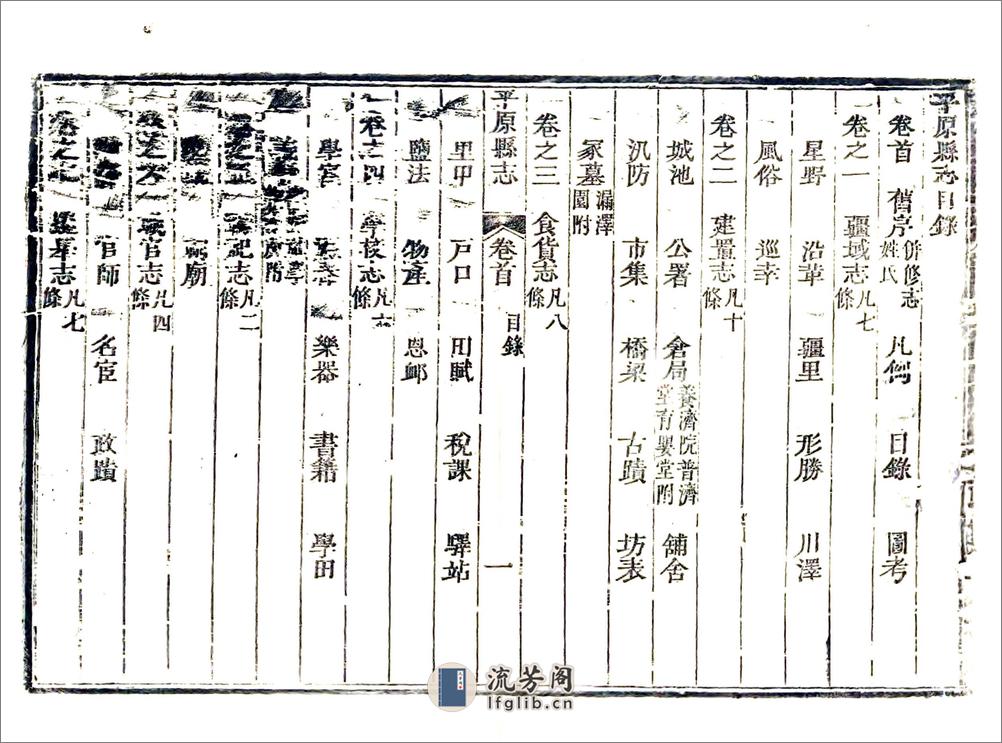 平原县志（乾隆） - 第13页预览图