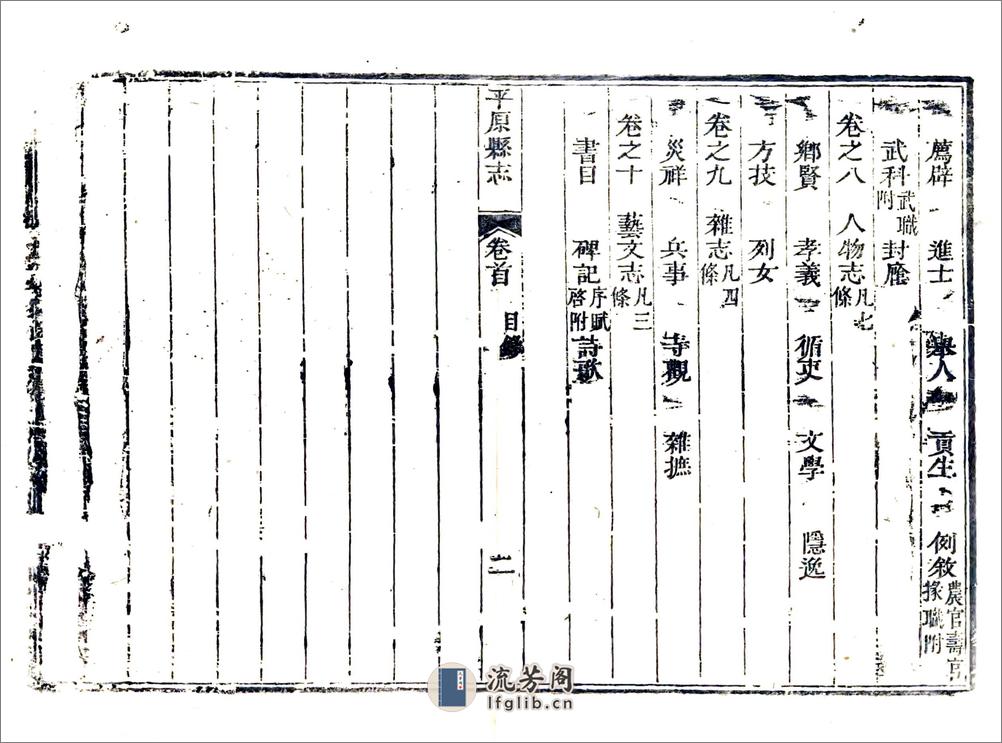 平原县志（乾隆） - 第14页预览图