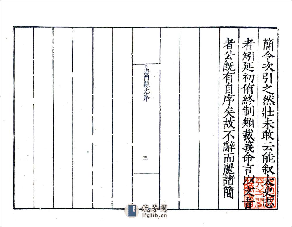 海门县志集（嘉靖） - 第5页预览图