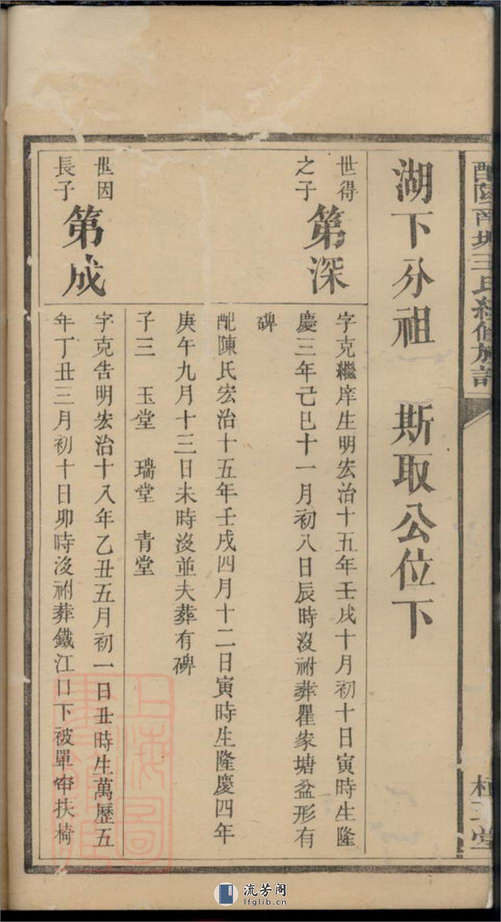 醴陵南城王氏续修族谱：二十一卷，首二卷 - 第15页预览图